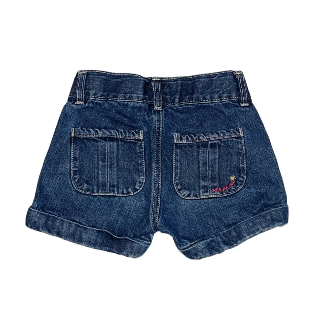 OSHKOSH B'GOSH Girl's Denim Shorts Adjustable Waist Size 6X